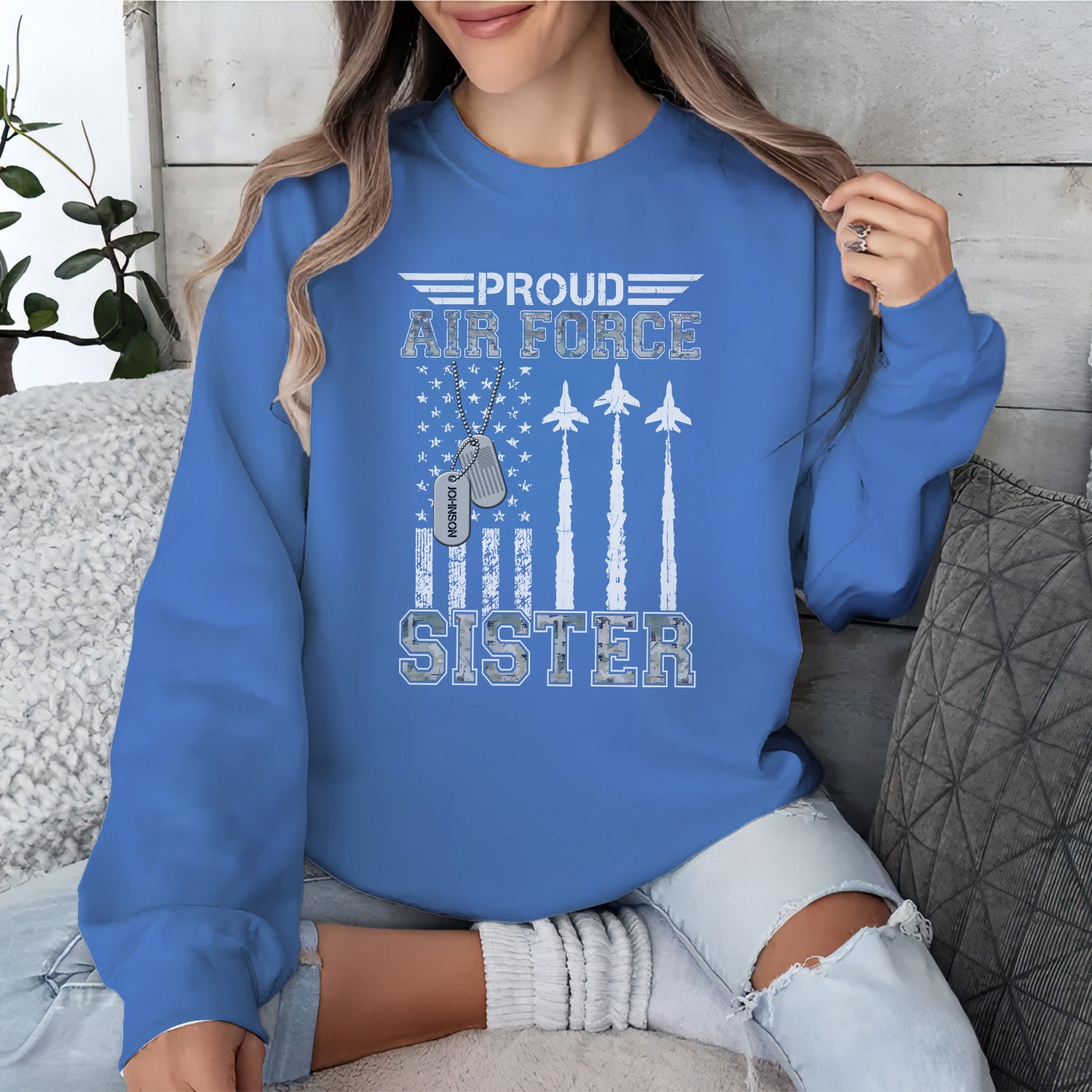 Proud Air Force Mom US Air Personalized Sweatshirt