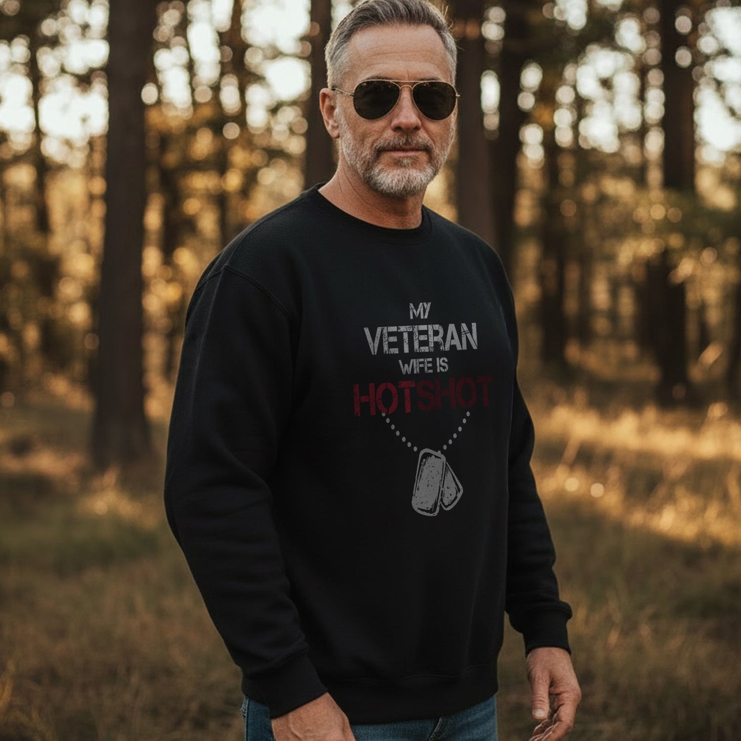 My Veteran Wife Is Hotshot Proud Sweatshirt