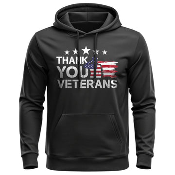 Thank You Veterans Memorial Day Veterans Hoodie