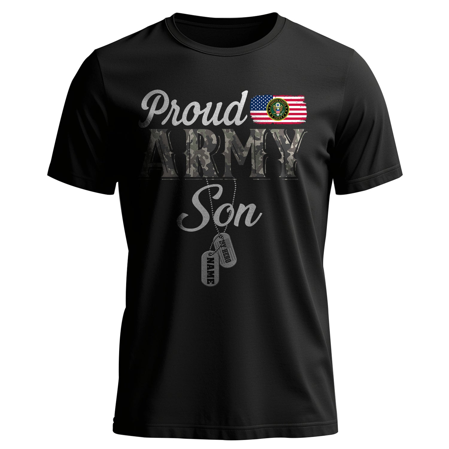 Proud Army Family Army Dad Personalized T-Shirt
