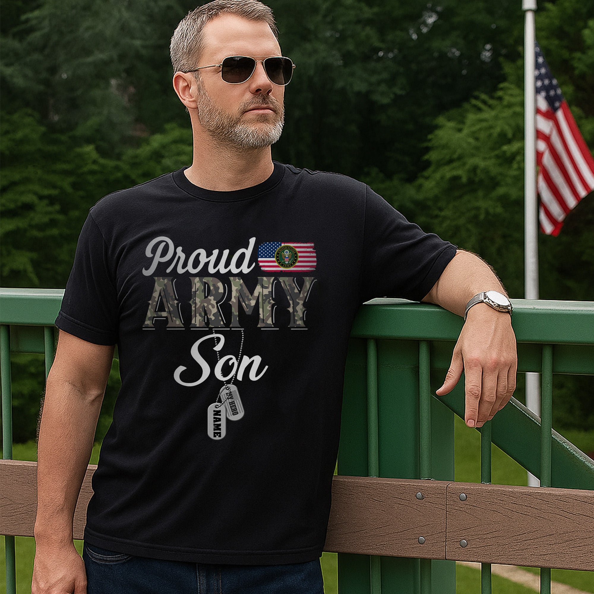 Proud Army Family Army Dad Military Family Graduation Gift  Personalized T-Shirt