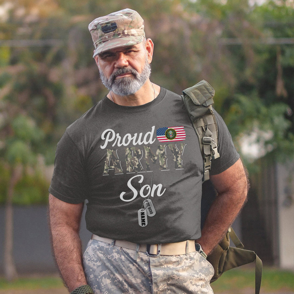 Proud Army Family Army Dad Personalized T-Shirt