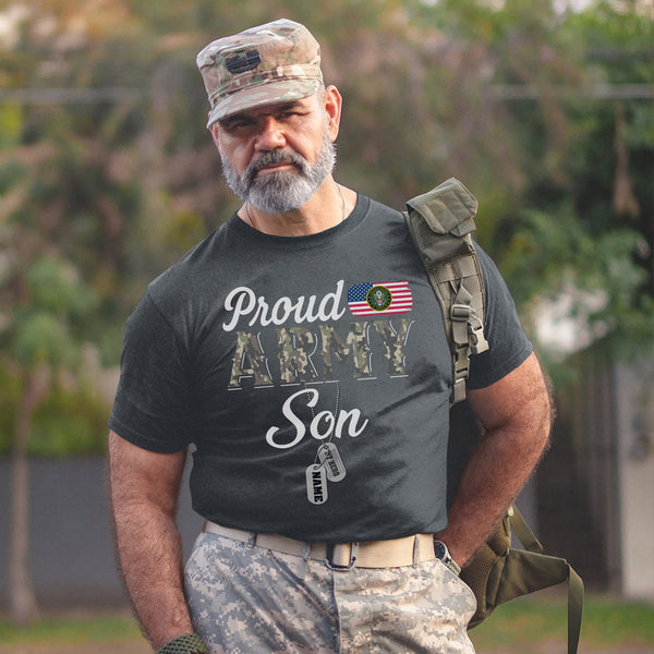 Proud Army Family Army Dad Personalized T-Shirt