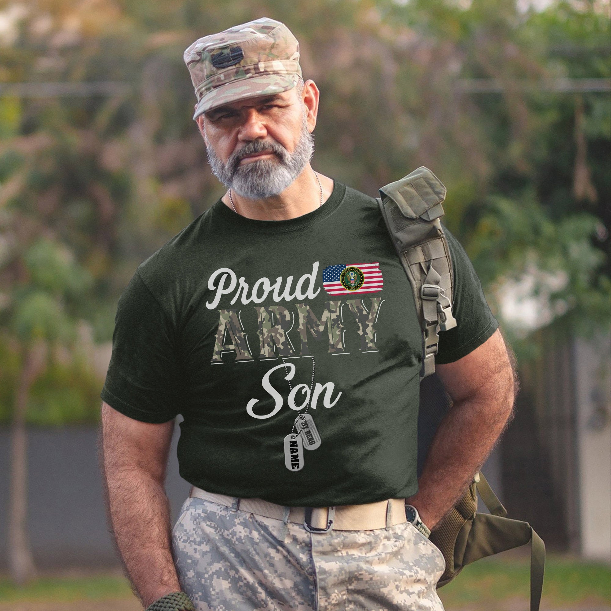 Proud Army Family Army Dad Military Family Graduation Gift  Personalized T-Shirt