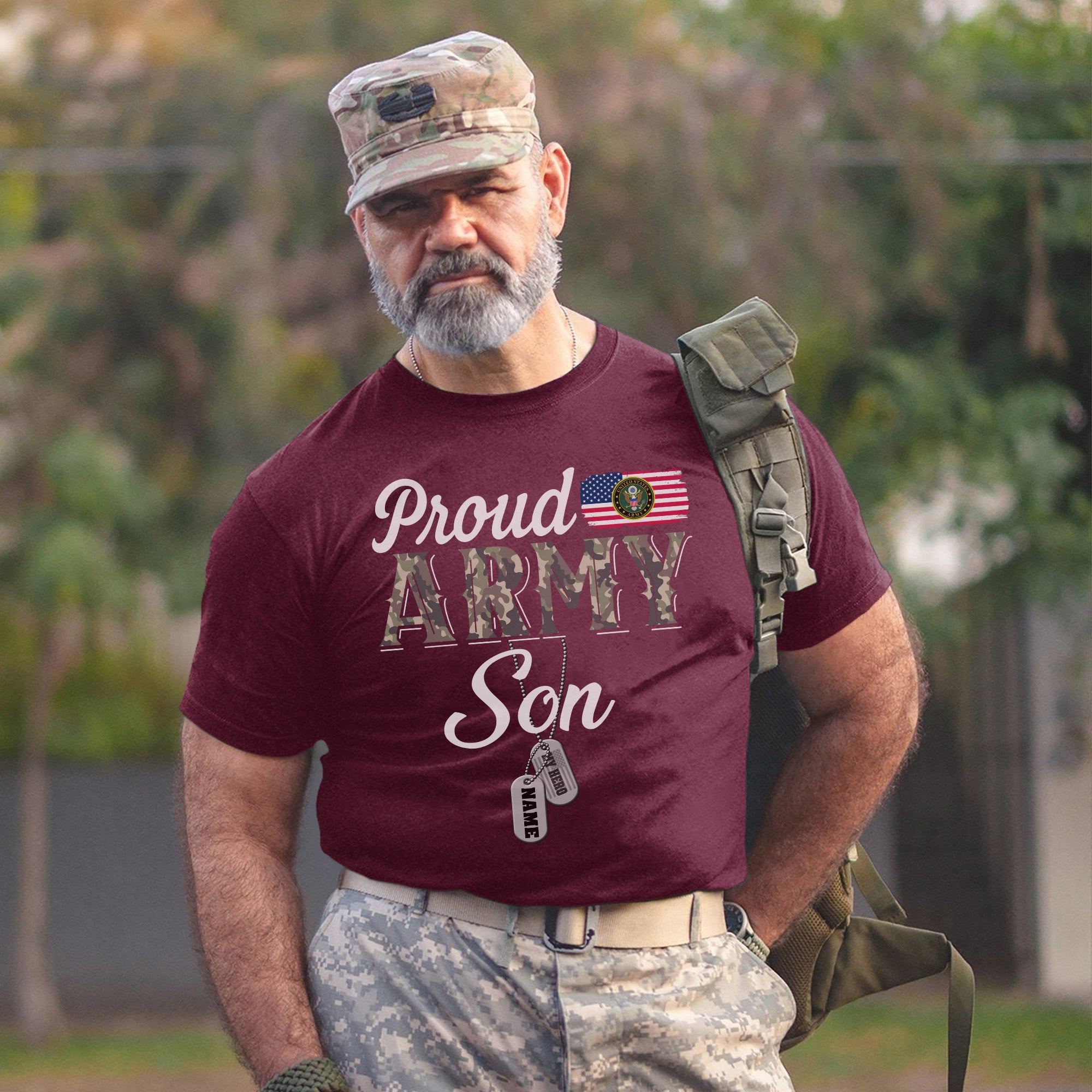 Proud Army Family Army Dad Military Family Graduation Gift  Personalized T-Shirt