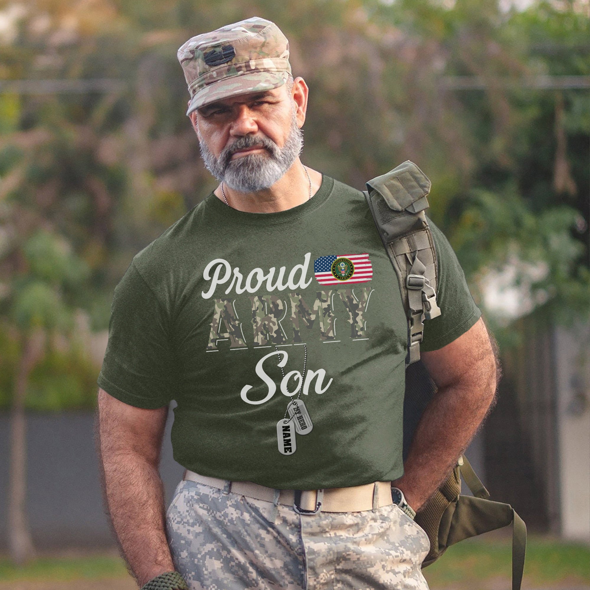 Proud Army Family Army Dad Military Family Graduation Gift  Personalized T-Shirt