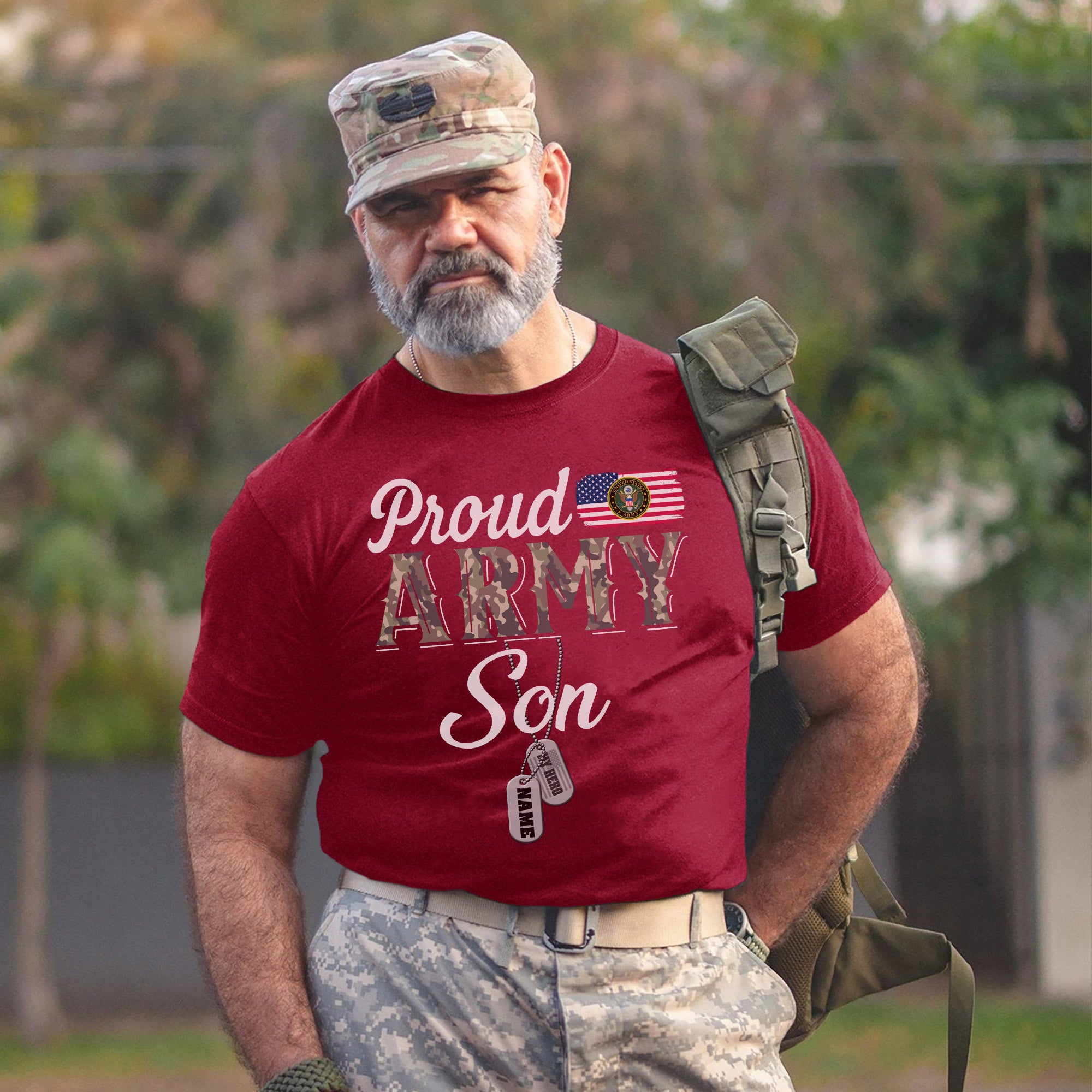 Proud Army Family Army Dad Military Family Graduation Gift  Personalized T-Shirt
