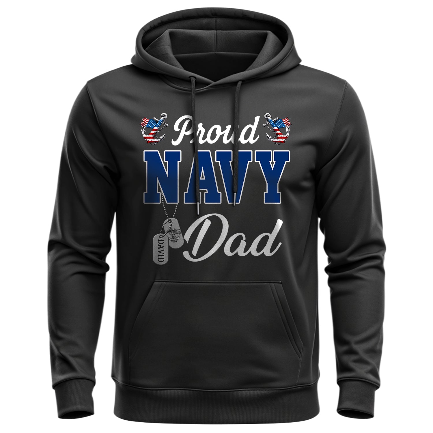 Proud Navy Dad Dad Boot Camp Personalized Hoodie