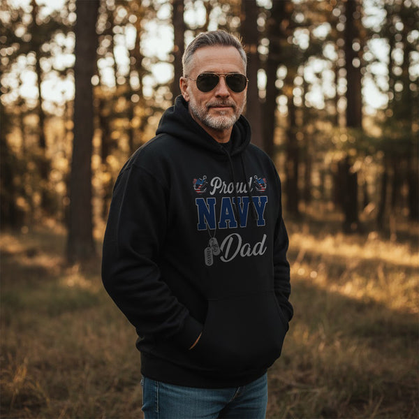 Proud Navy Dad Boot Camp Personalized Hoodie