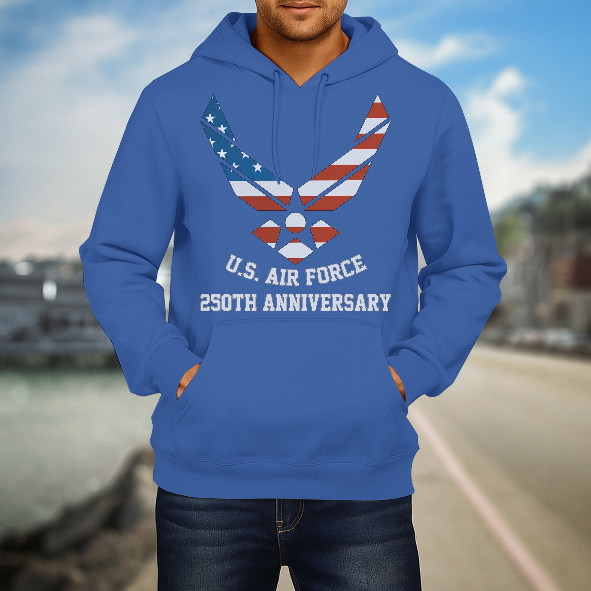US Air Force 250th Anniversary Military Patriotic Veteran Honor Service Hoodie