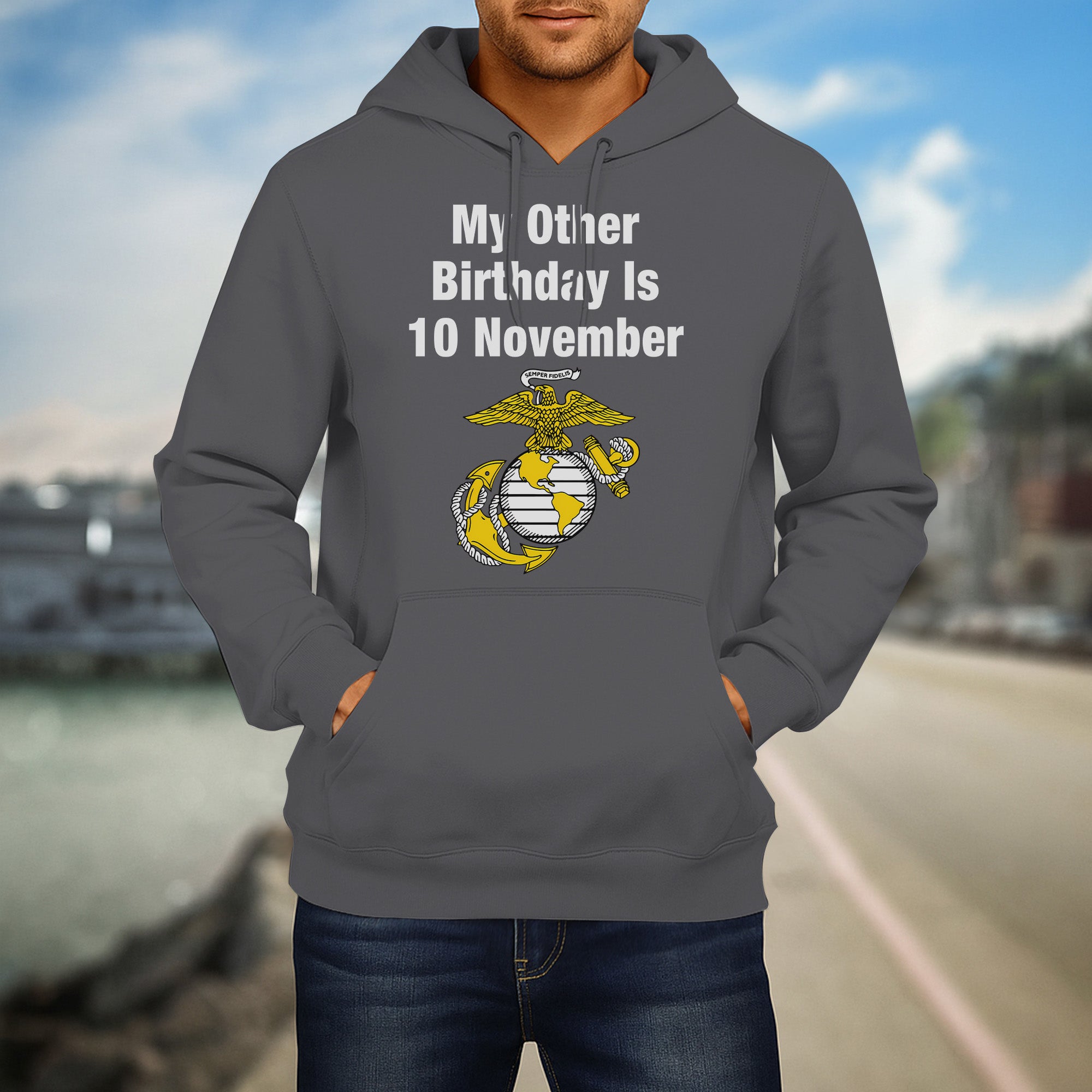 My Other Birthday Is 10 November US Marine Corps Military Patriotic Veteran Pride Hoodie