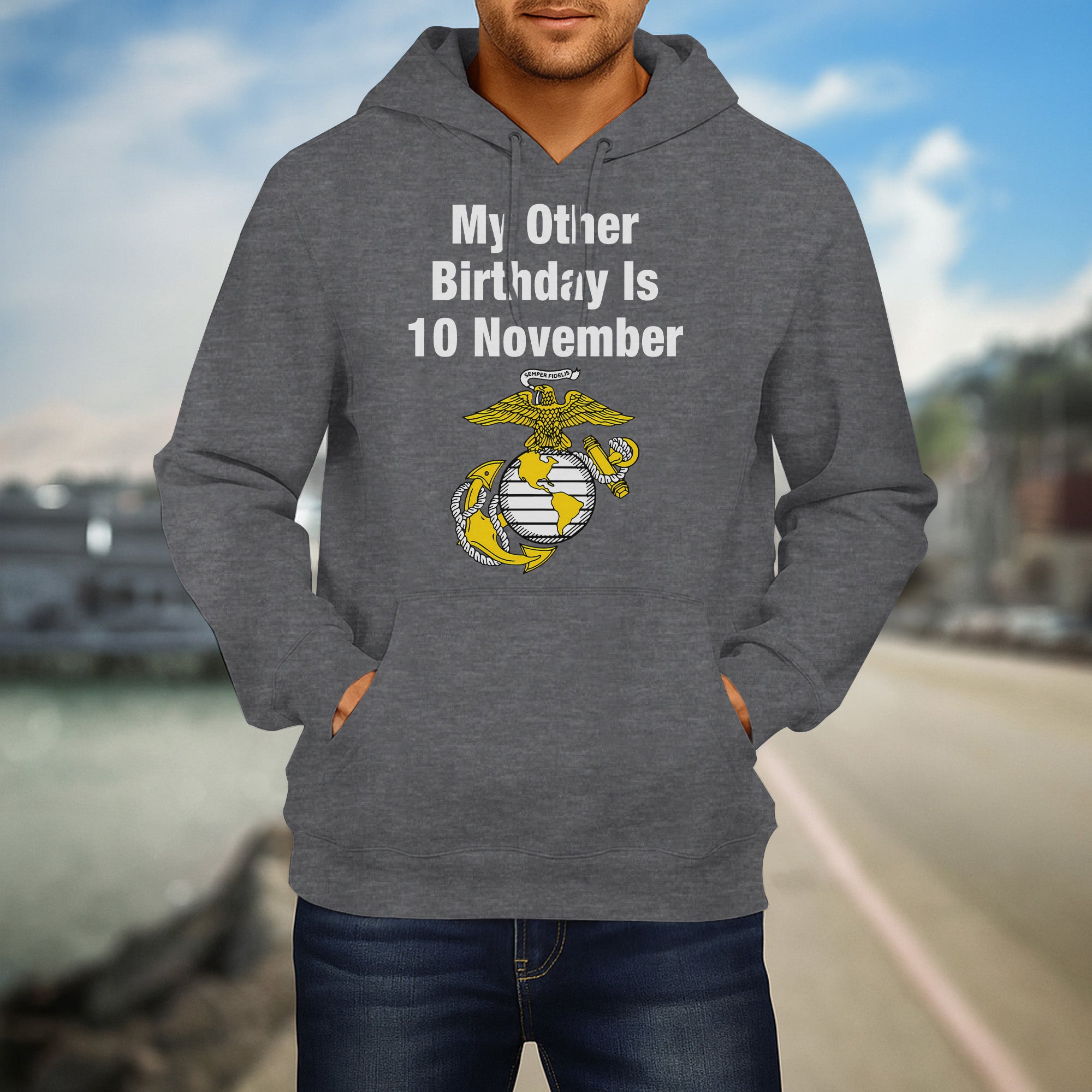 My Other Birthday Is 10 November US Marine Corps Military Patriotic Veteran Pride Hoodie