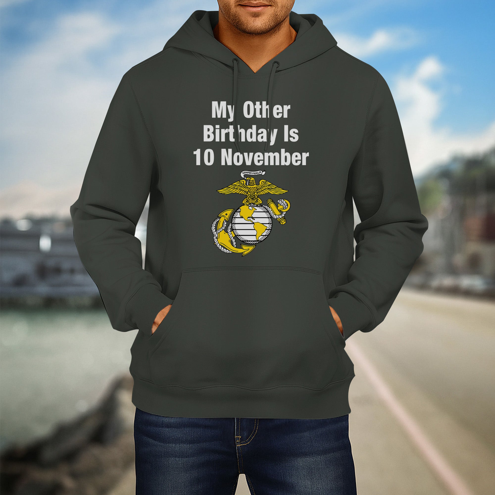 My Other Birthday Is 10 November US Marine Corps Military Patriotic Veteran Pride Hoodie
