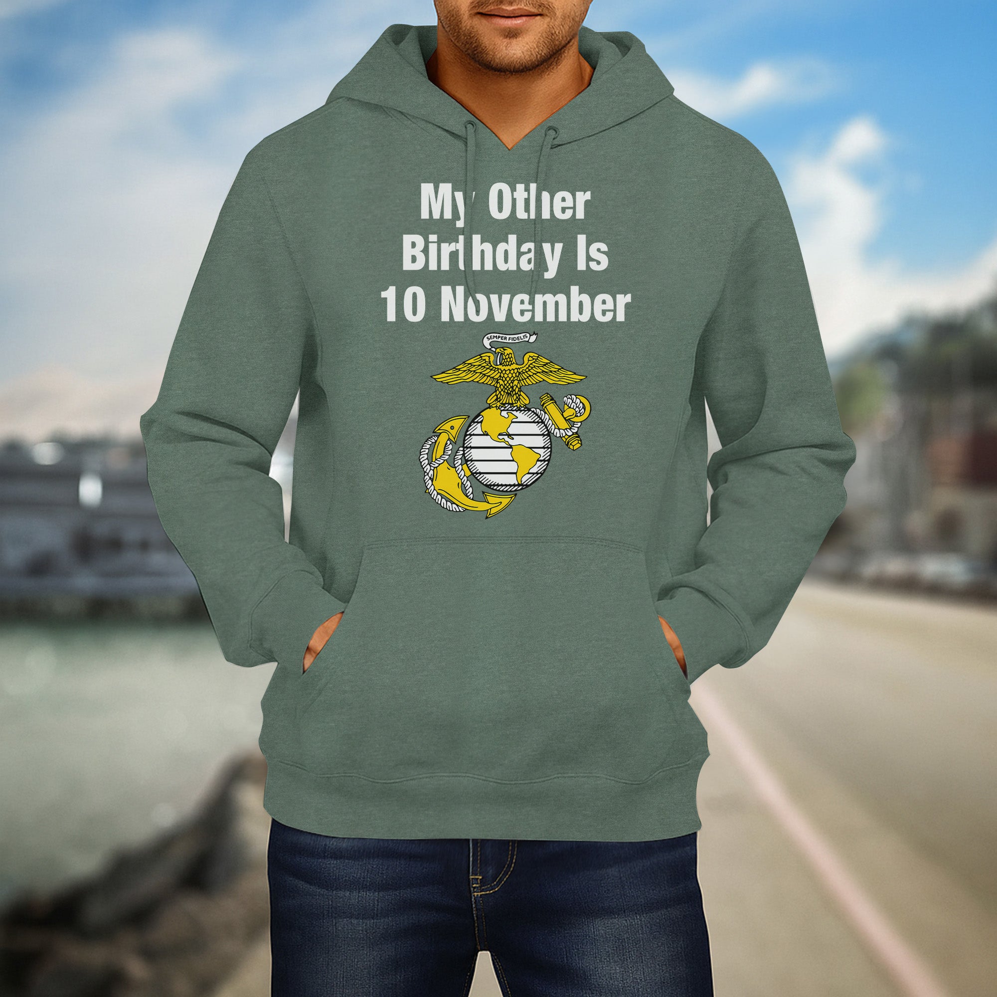 My Other Birthday Is 10 November US Marine Corps Military Patriotic Veteran Pride Hoodie