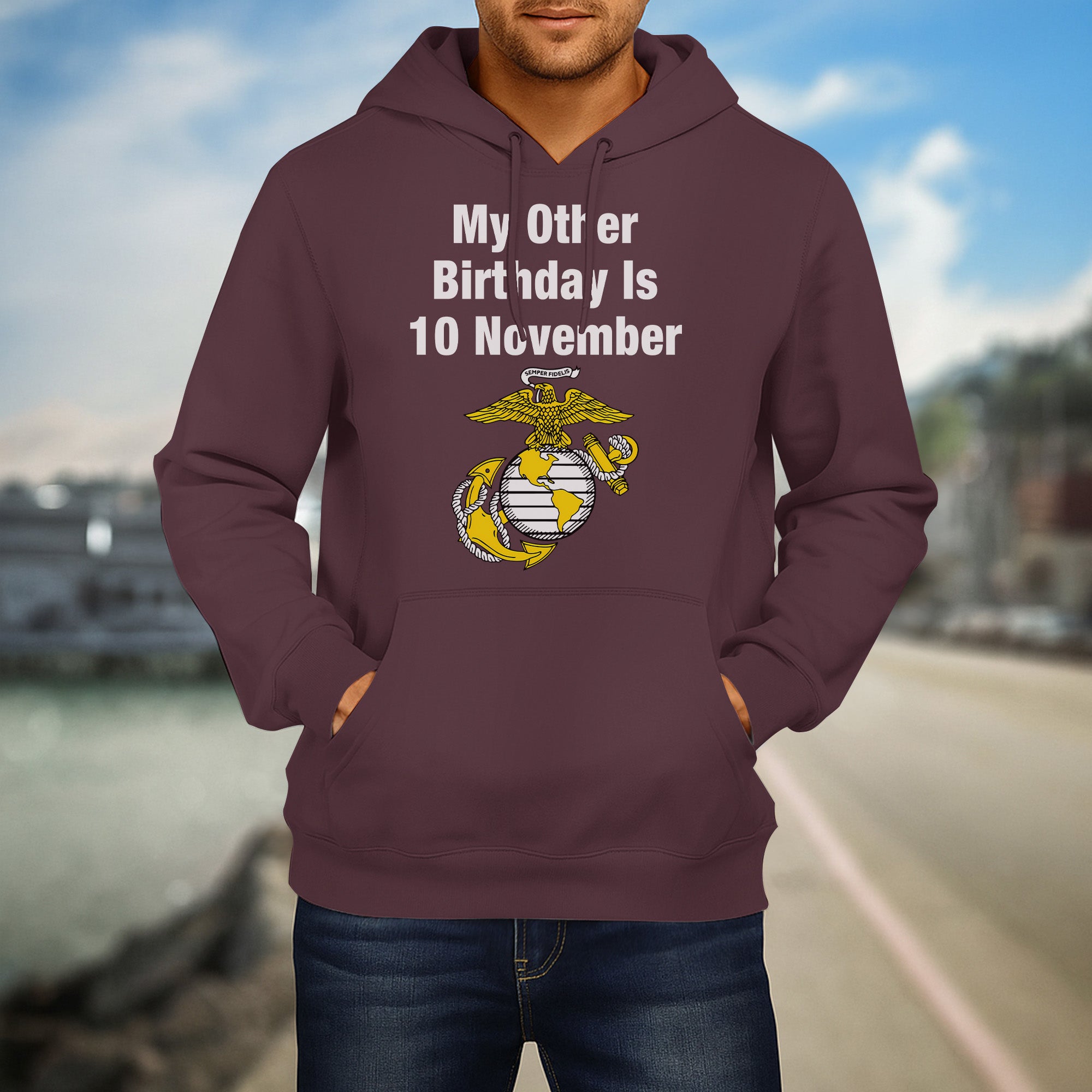 My Other Birthday Is 10 November US Marine Corps Military Patriotic Veteran Pride Hoodie