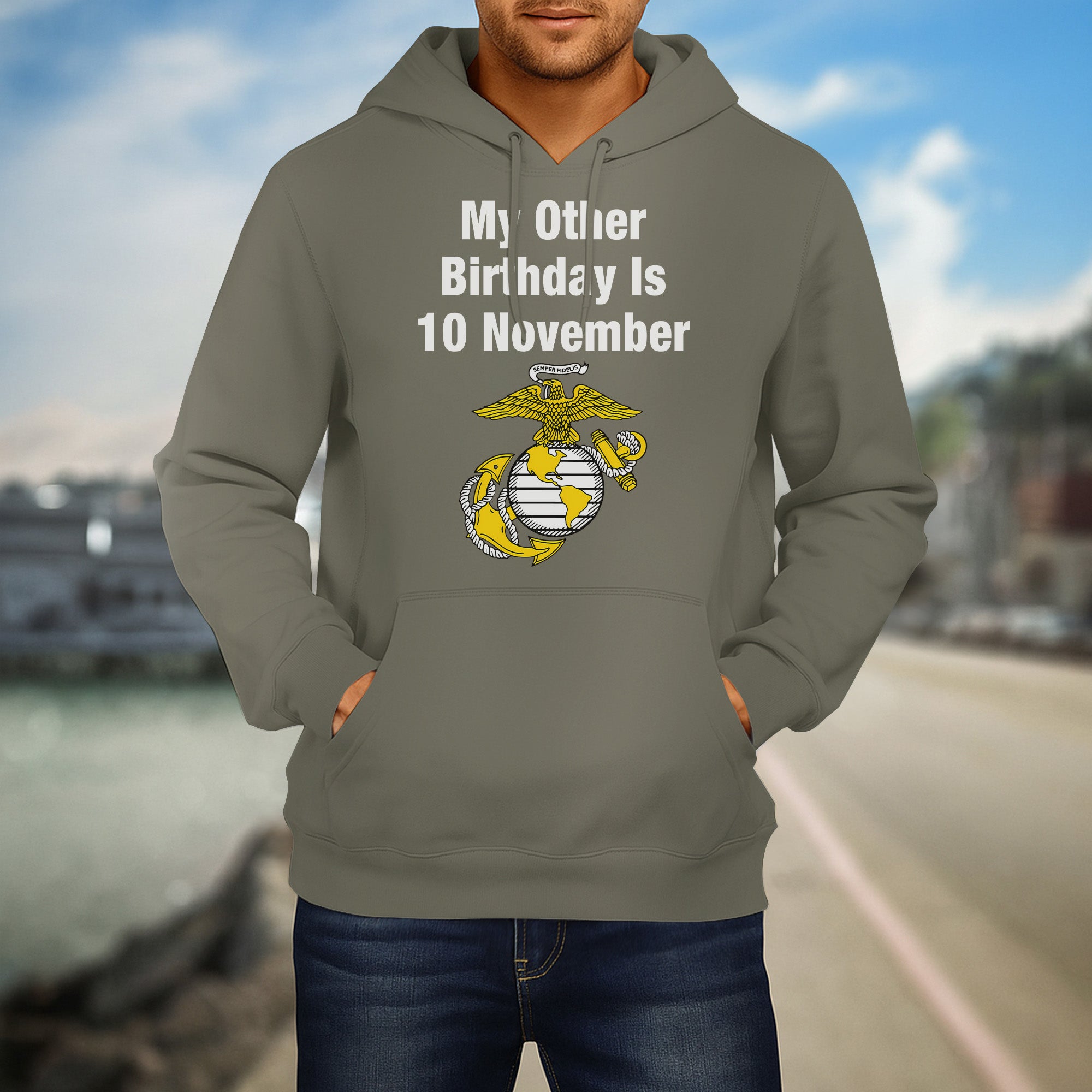 My Other Birthday Is 10 November US Marine Corps Military Patriotic Veteran Pride Hoodie