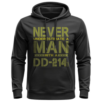 Never Underestimate a Man With Personalized Hoodie