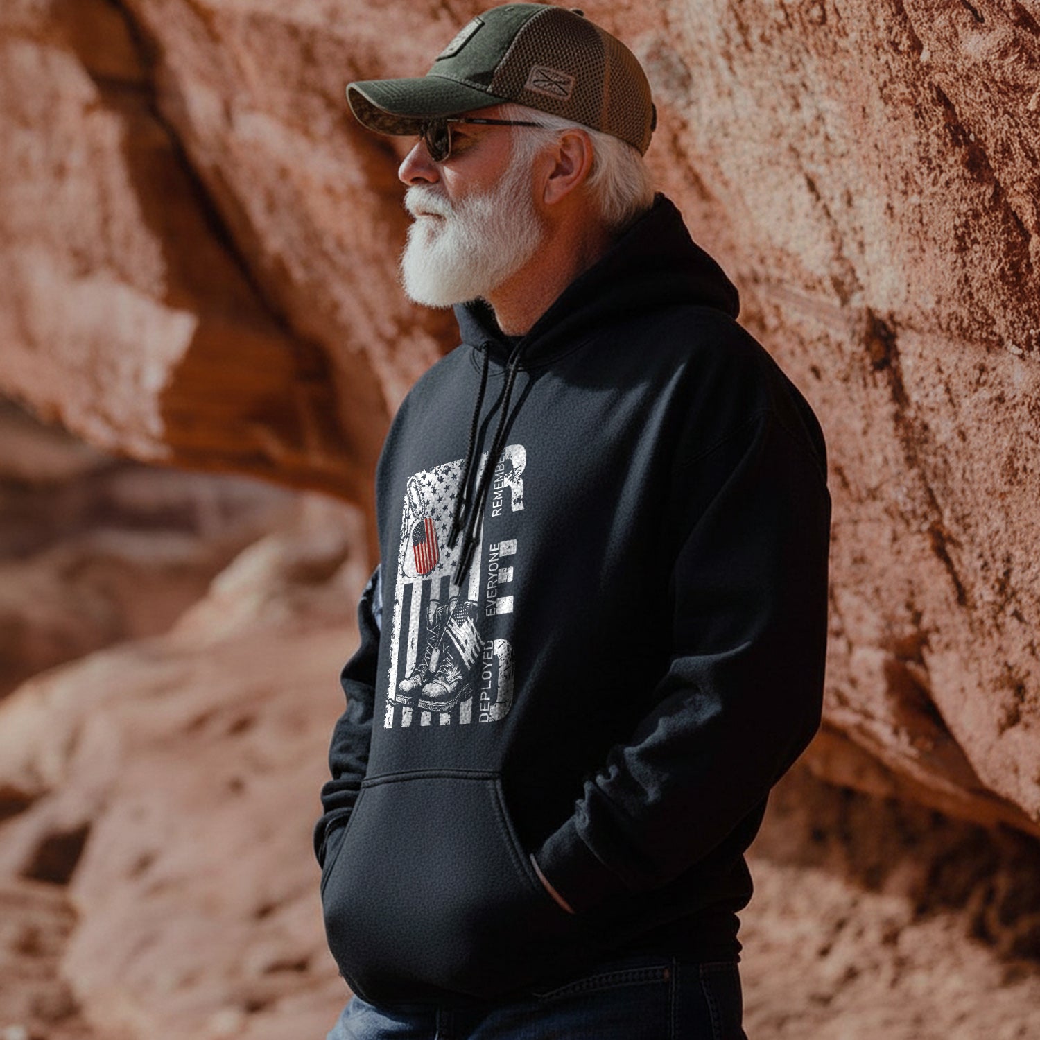 RED Remember Everyone Deployed Military Hoodie
