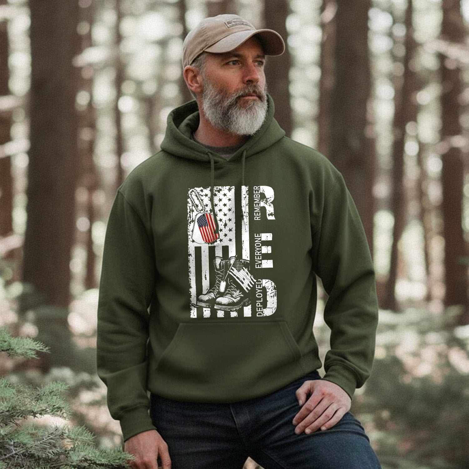 RED Remember Everyone Deployed Military Hoodie
