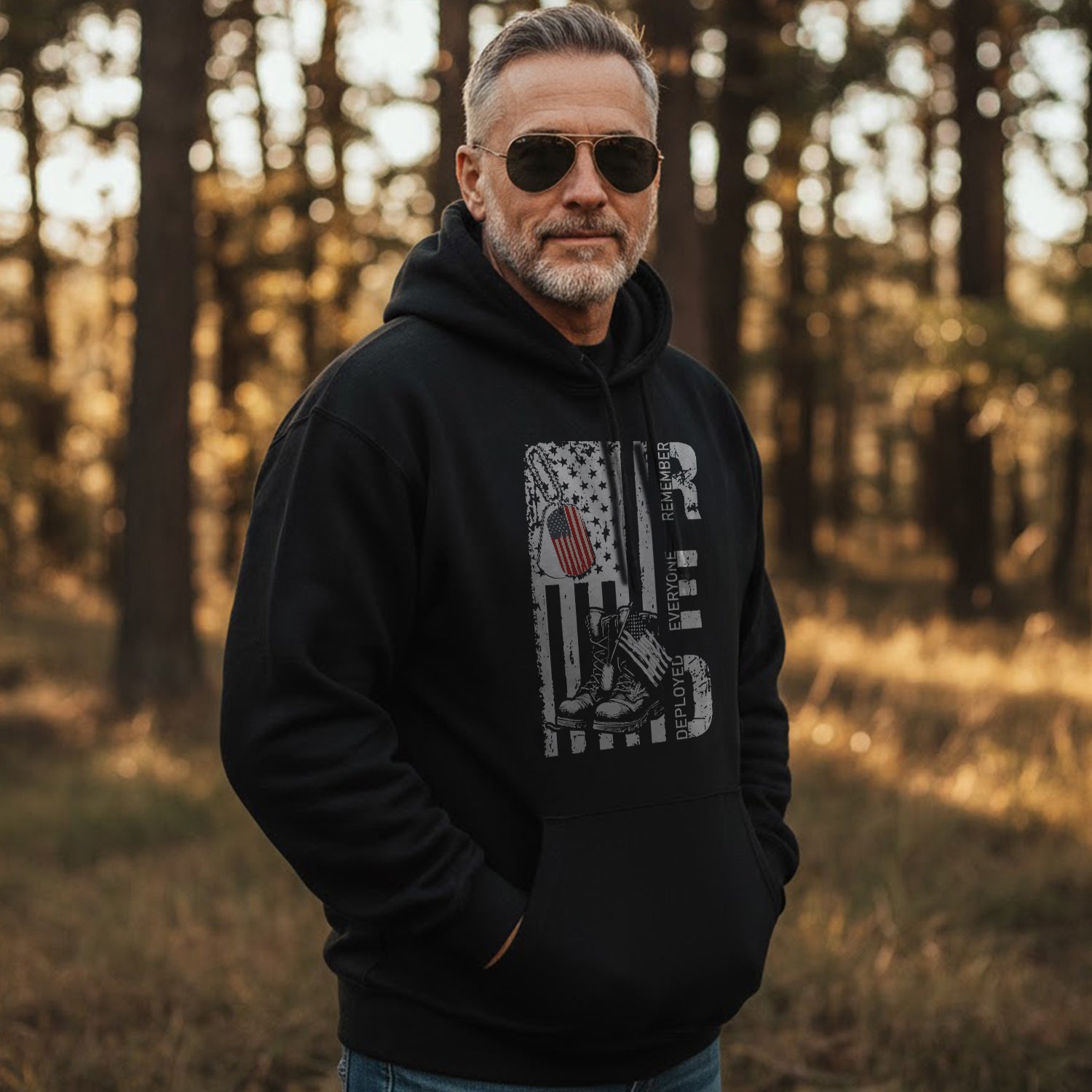 RED Remember Everyone Deployed Military Hoodie