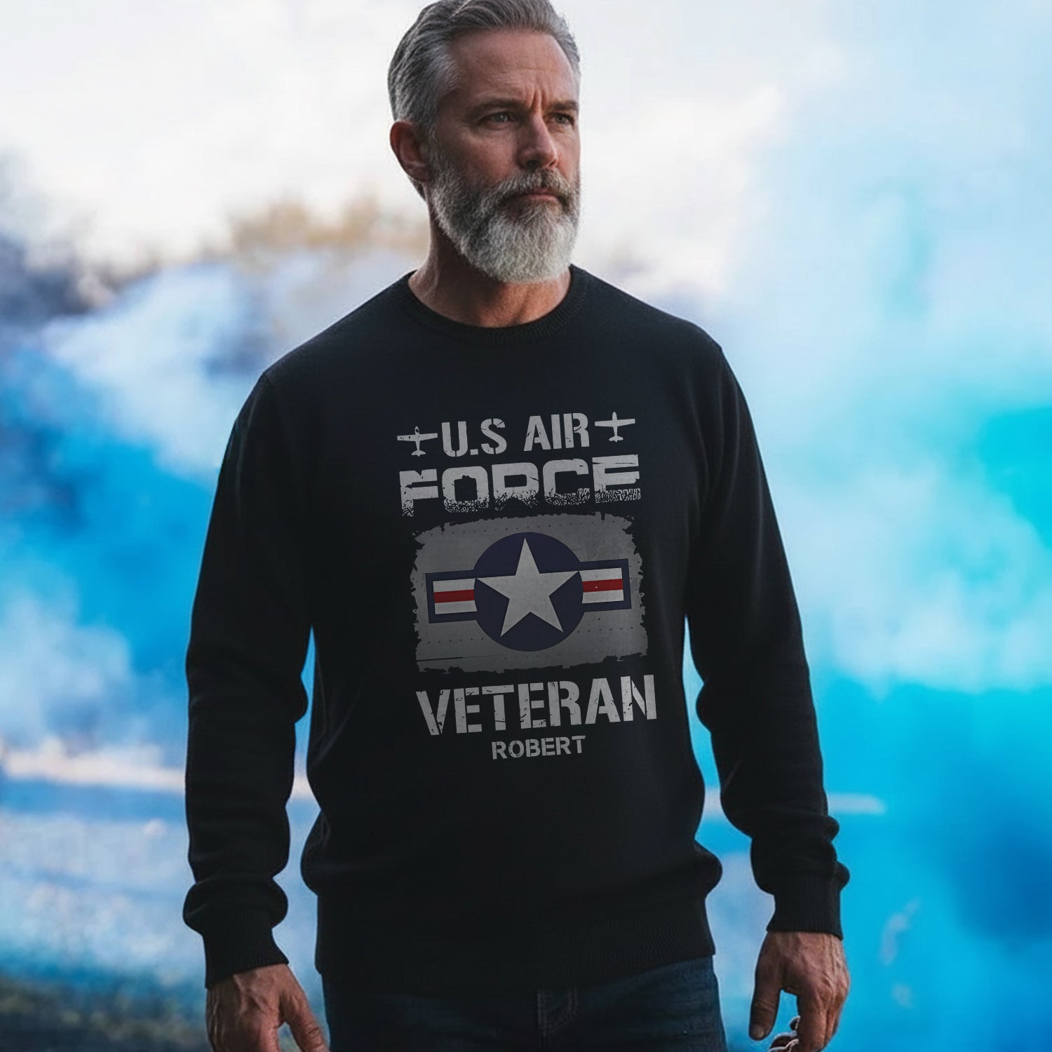 US Air Force Veteran Personalized Sweatshirt Secondary image