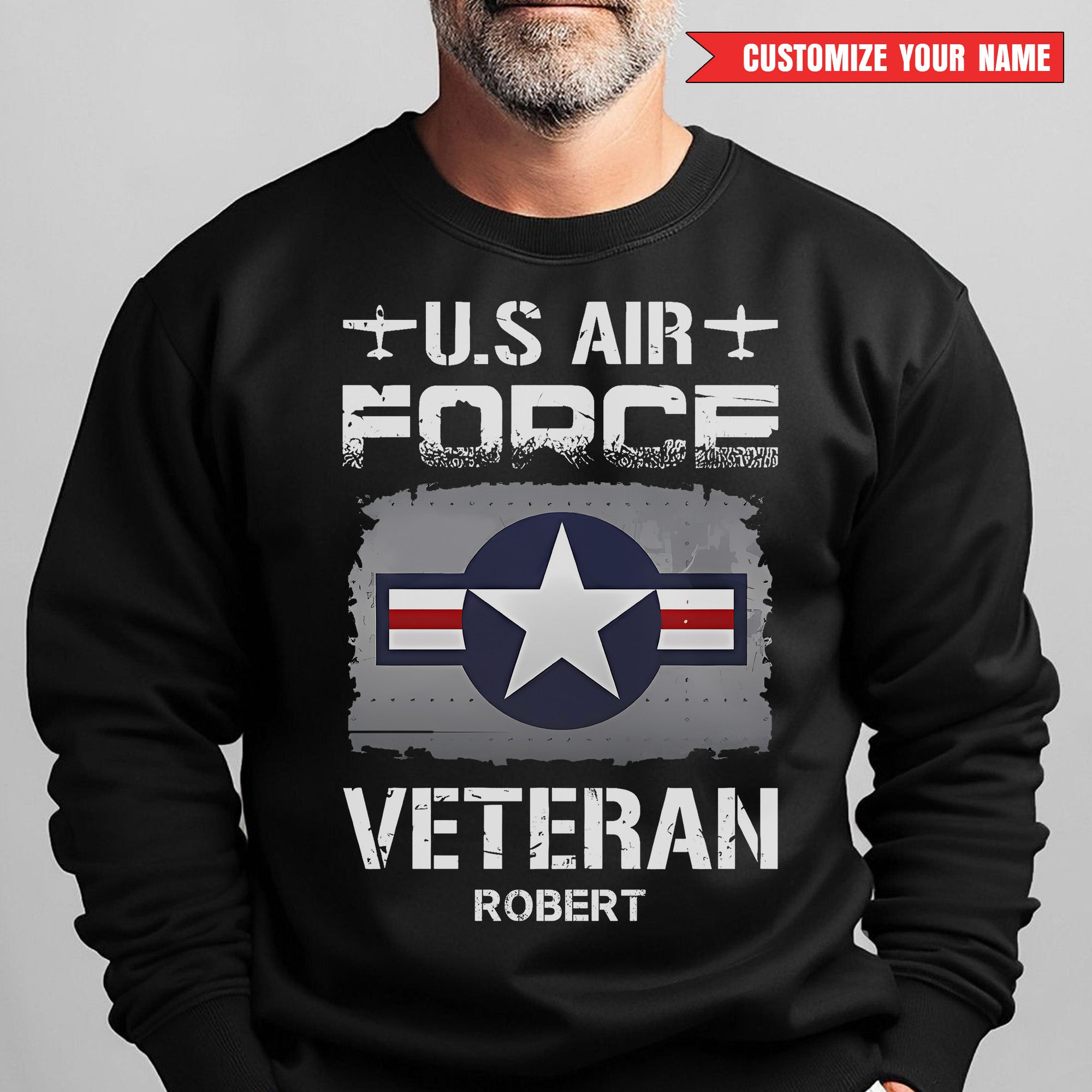 US Air Force Veteran Personalized Sweatshirt
