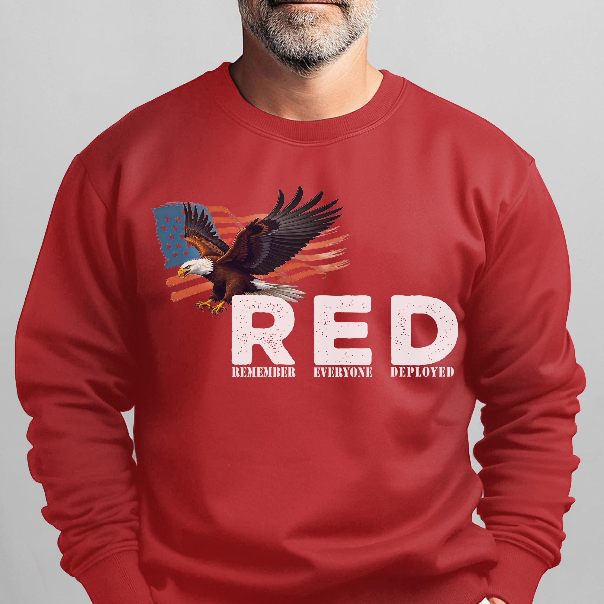 RED Remember Everyone Deployed Proud US Military Veteran Support Red Friday Sweatshirt