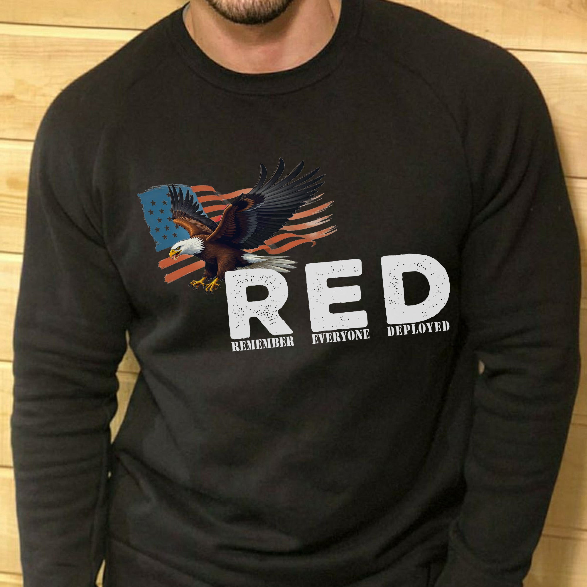 RED Remember Everyone Deployed Proud US Military Veteran Support Red Friday Sweatshirt