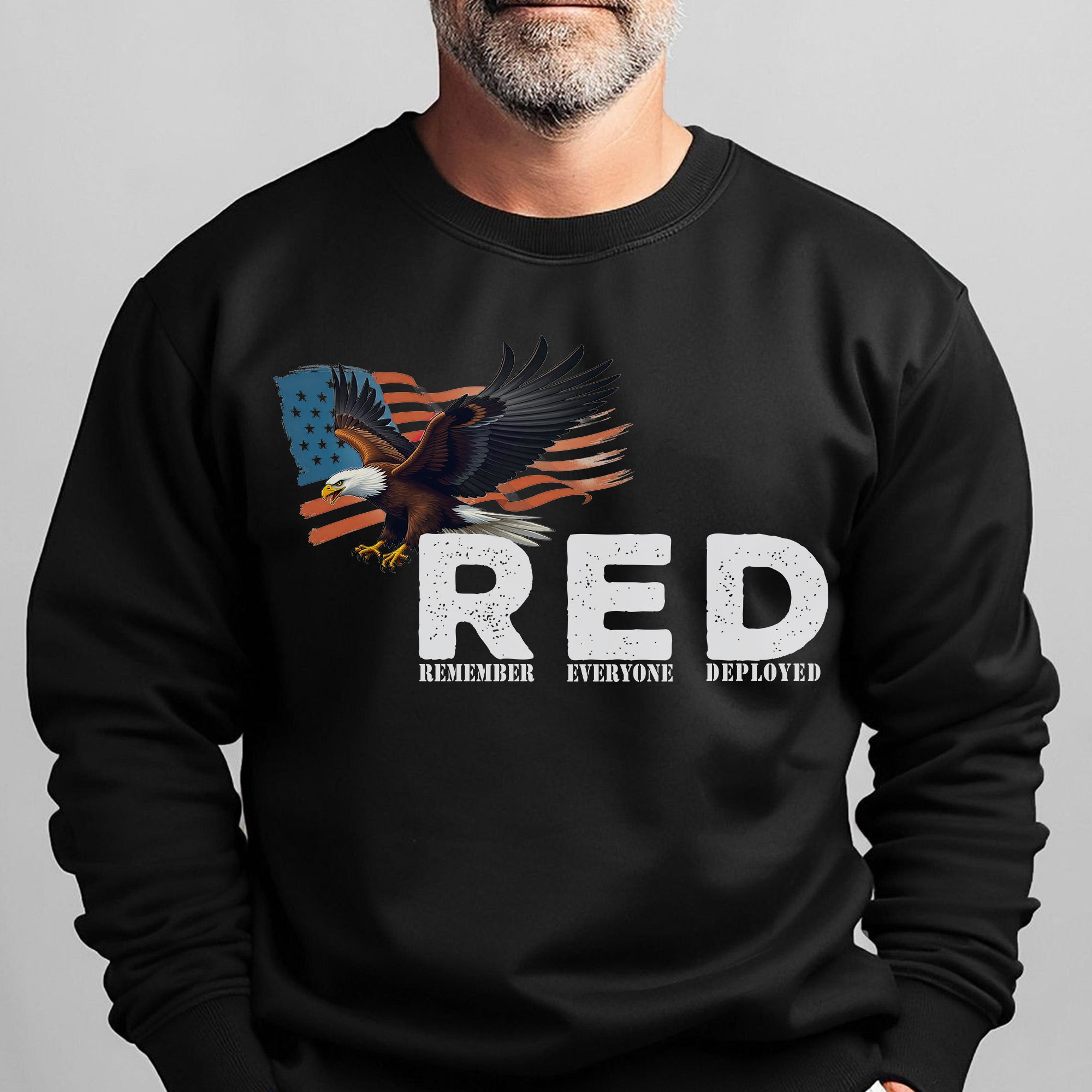 RED Remember Everyone Deployed Proud US Military Veteran Support Red Friday Sweatshirt