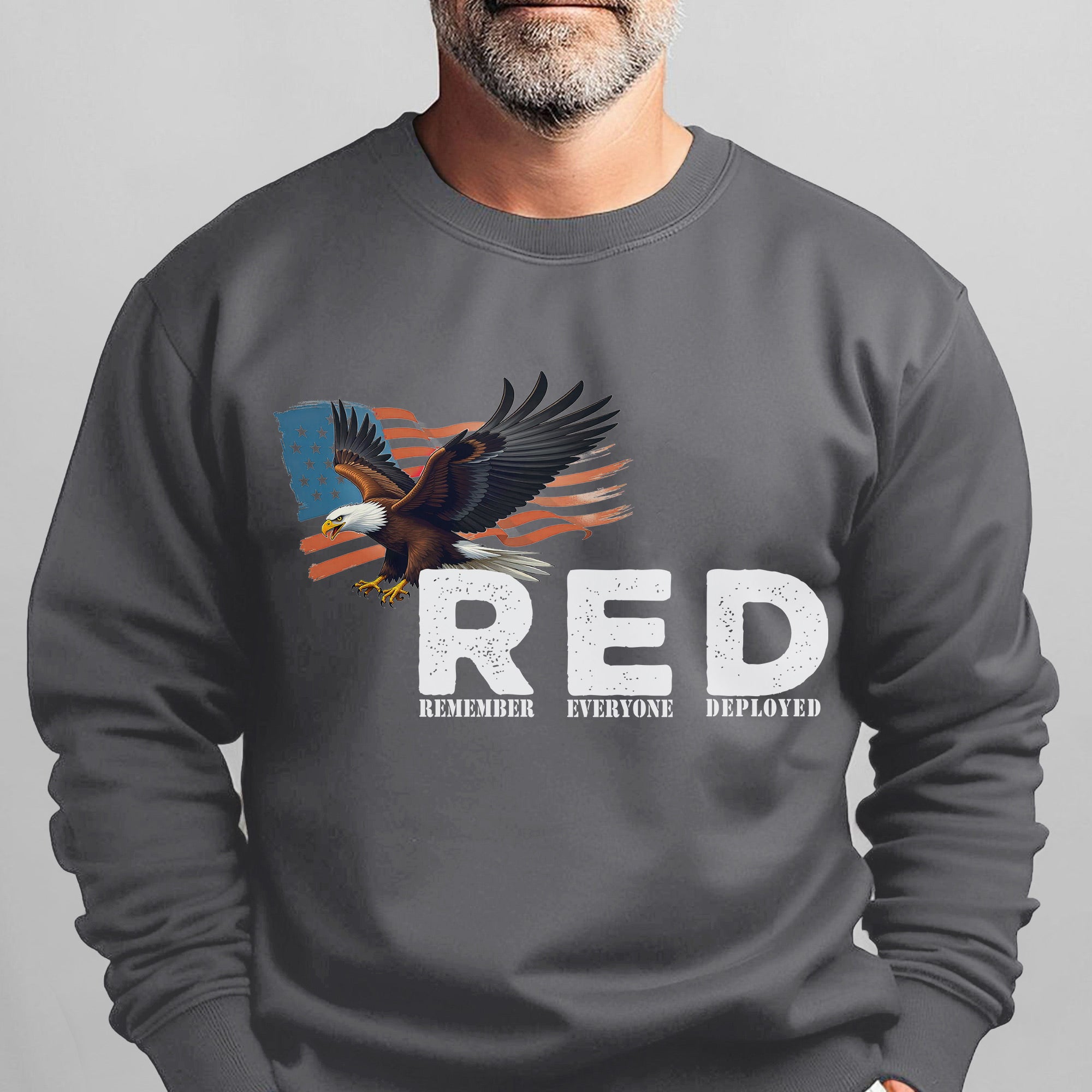 RED Remember Everyone Deployed Proud US Military Veteran Support Red Friday Sweatshirt