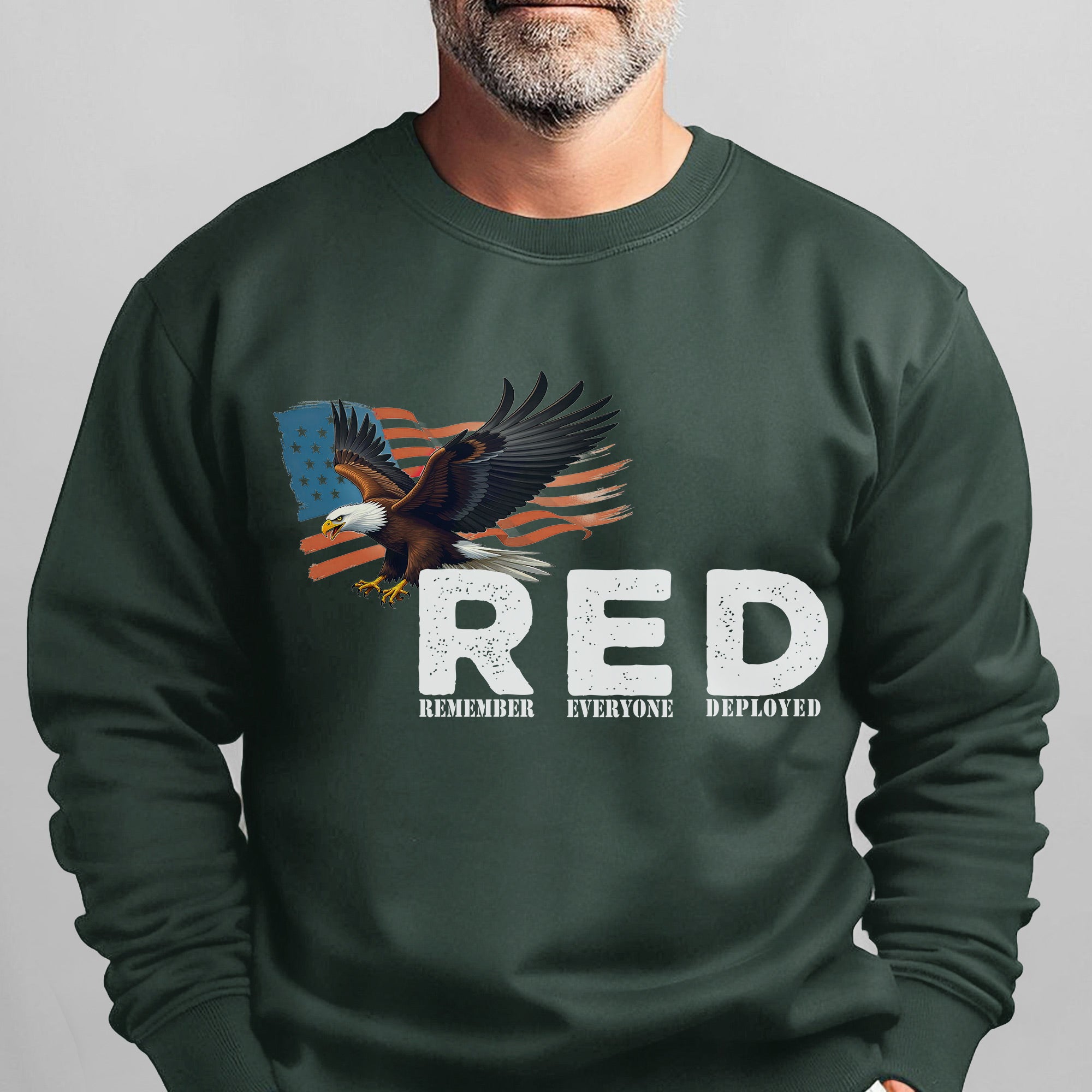 RED Remember Everyone Deployed Proud US Military Veteran Support Red Friday Sweatshirt