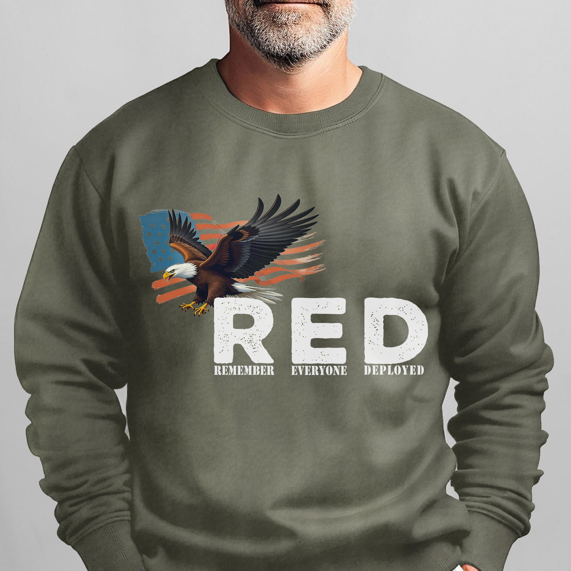 RED Remember Everyone Deployed Proud US Military Veteran Support Red Friday Sweatshirt
