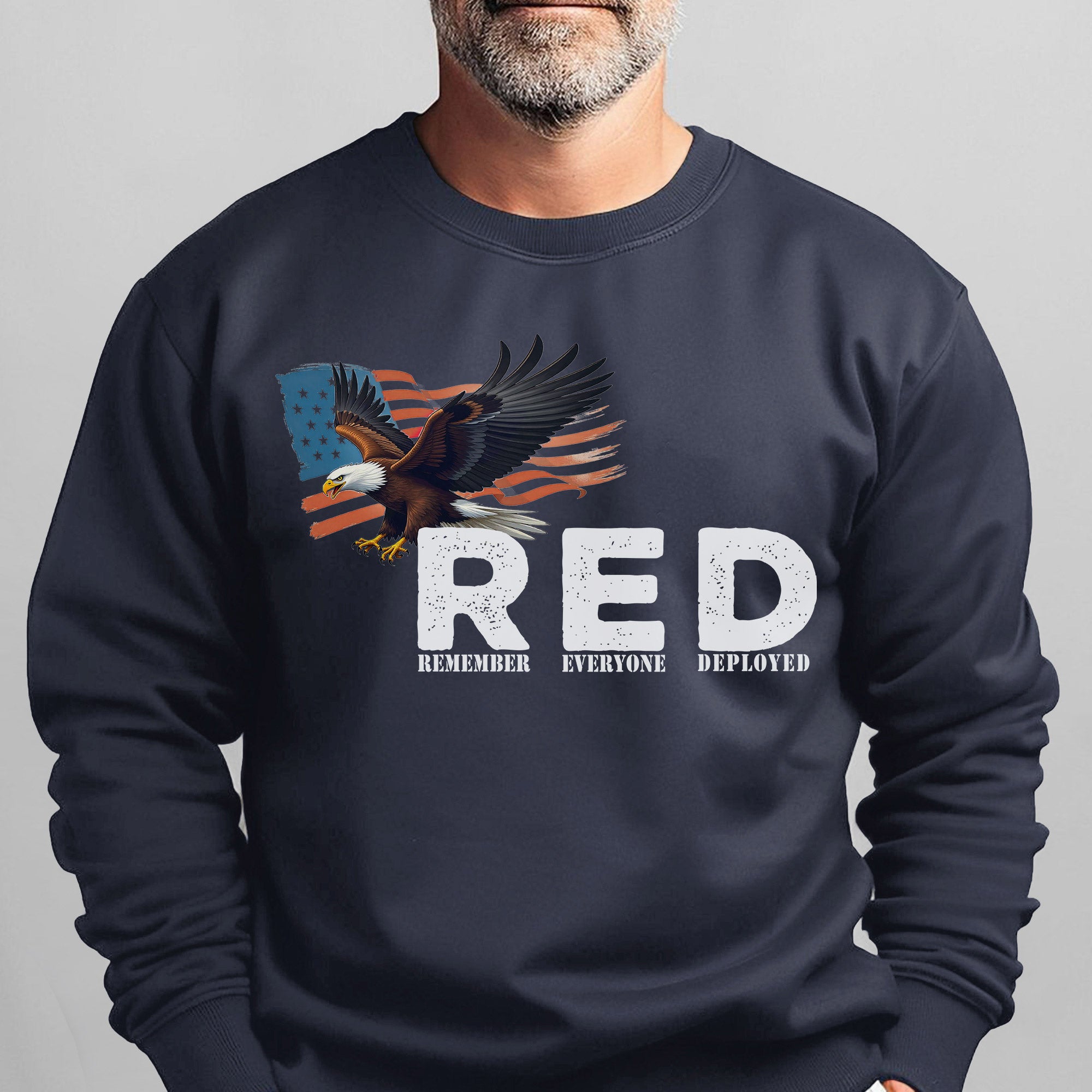 RED Remember Everyone Deployed Proud US Military Veteran Support Red Friday Sweatshirt
