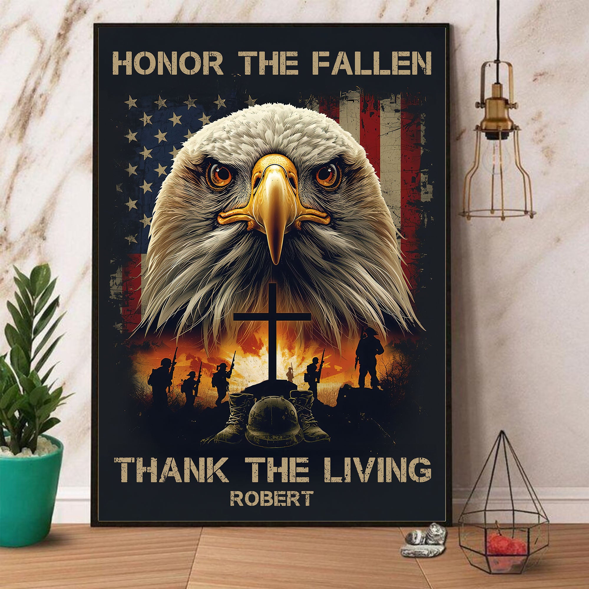 Honor The Fallen Thank The Living Personalized Poster
