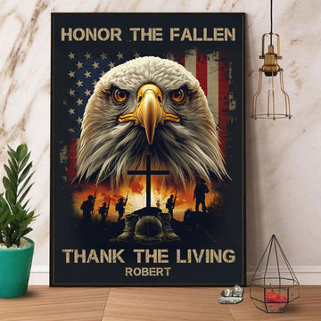 Honor The Fallen Thank The Living Personalized Poster