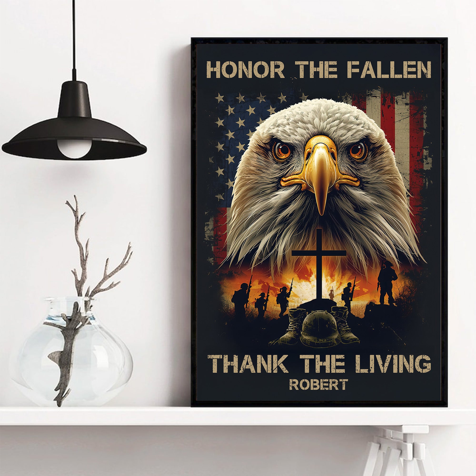 Honor The Fallen Thank The Living Personalized Poster