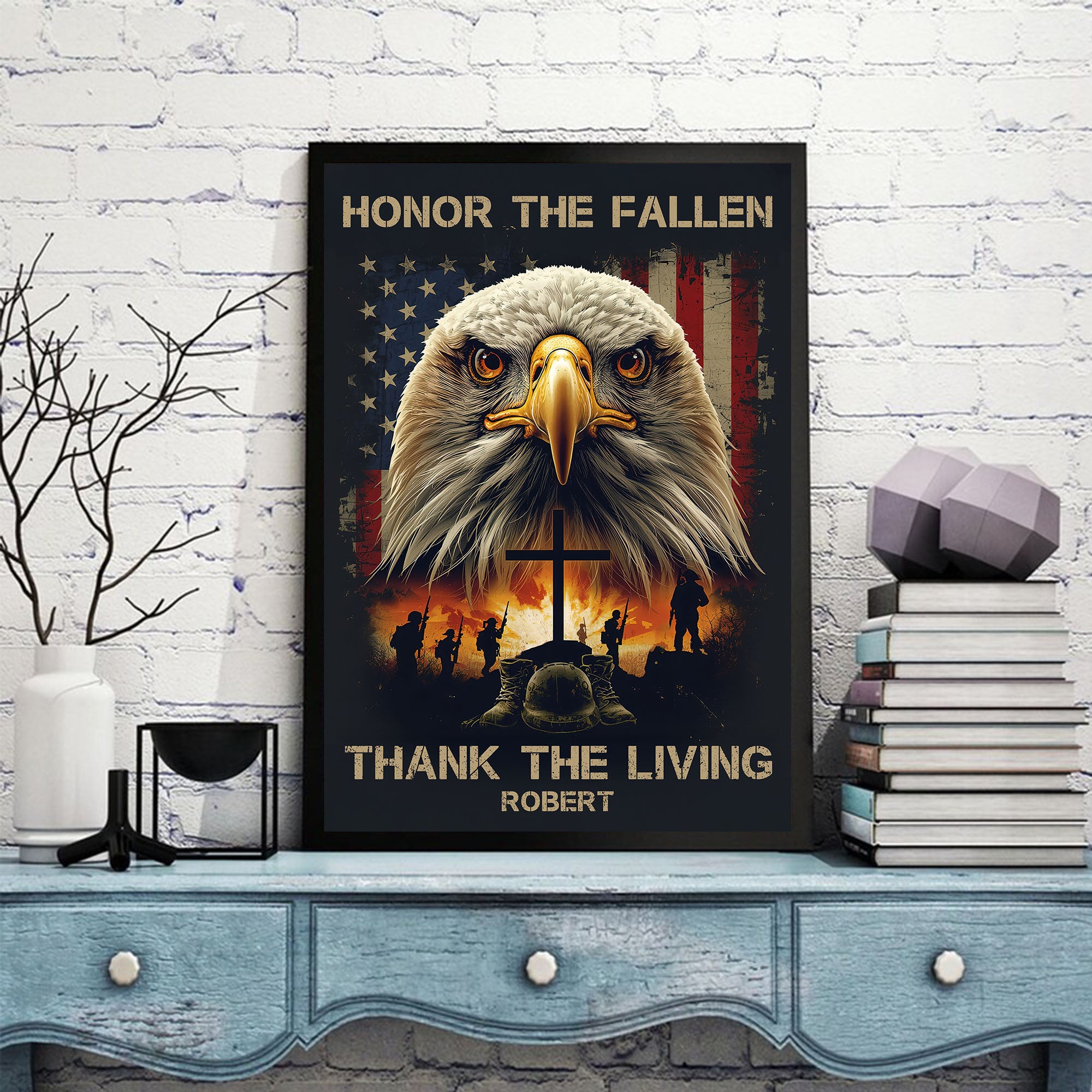 Honor The Fallen Thank The Living Personalized Poster