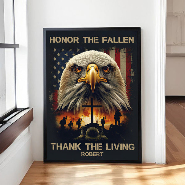 Honor The Fallen Thank The Living Personalized Poster