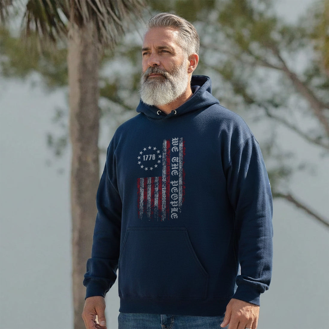1776 We the People American Flag Patriotic Hoodie