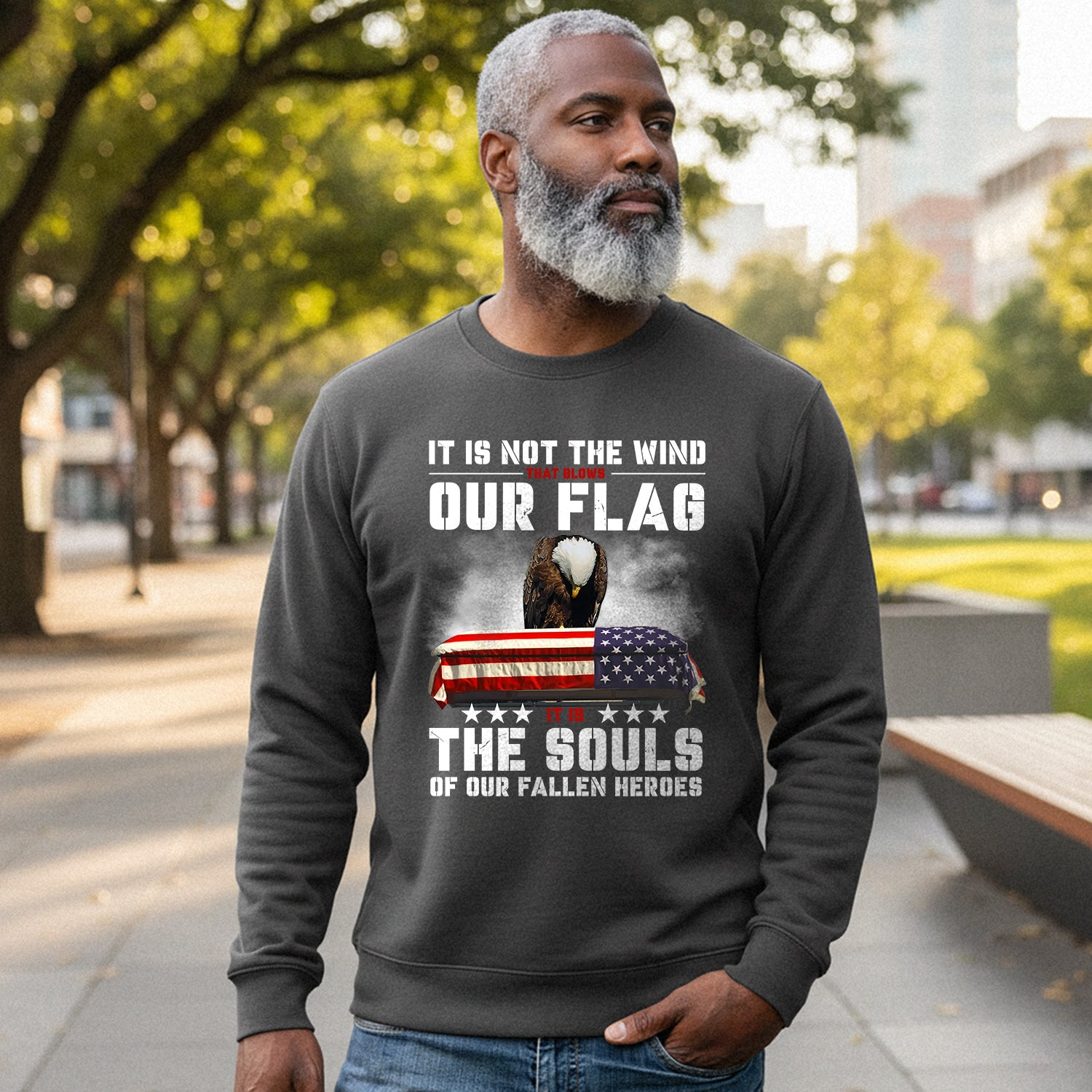 It Is Not the Wind That Blows Our Flag Sweatshirt