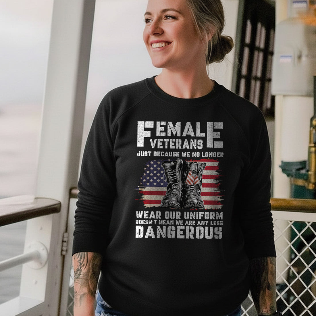 Female Veterans No Longer Wear Uniform Sweatshirt