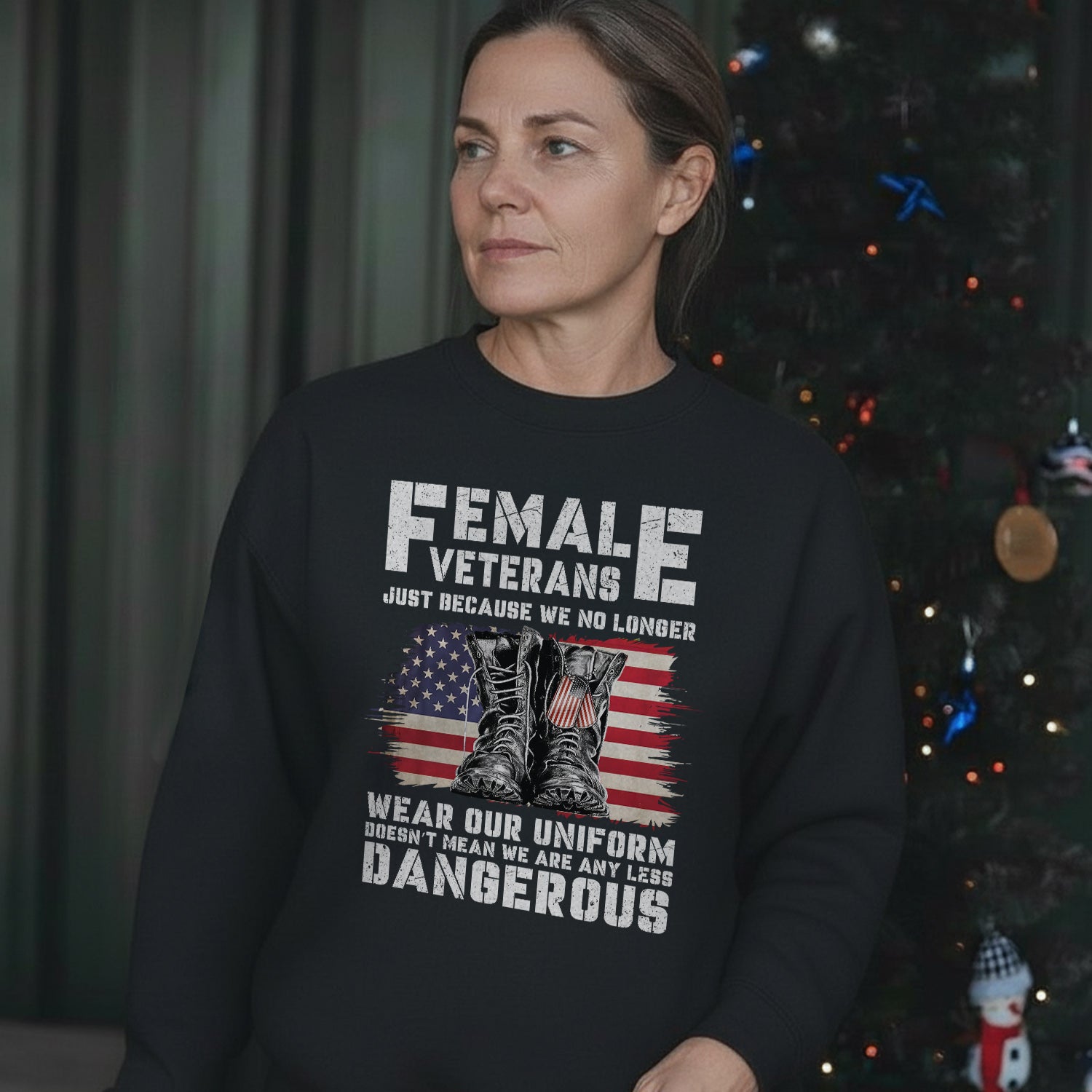 Female Veterans No Longer Wear Uniform Sweatshirt