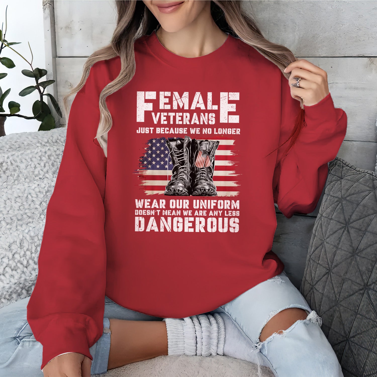 Female Veterans No Longer Wear Uniform Sweatshirt