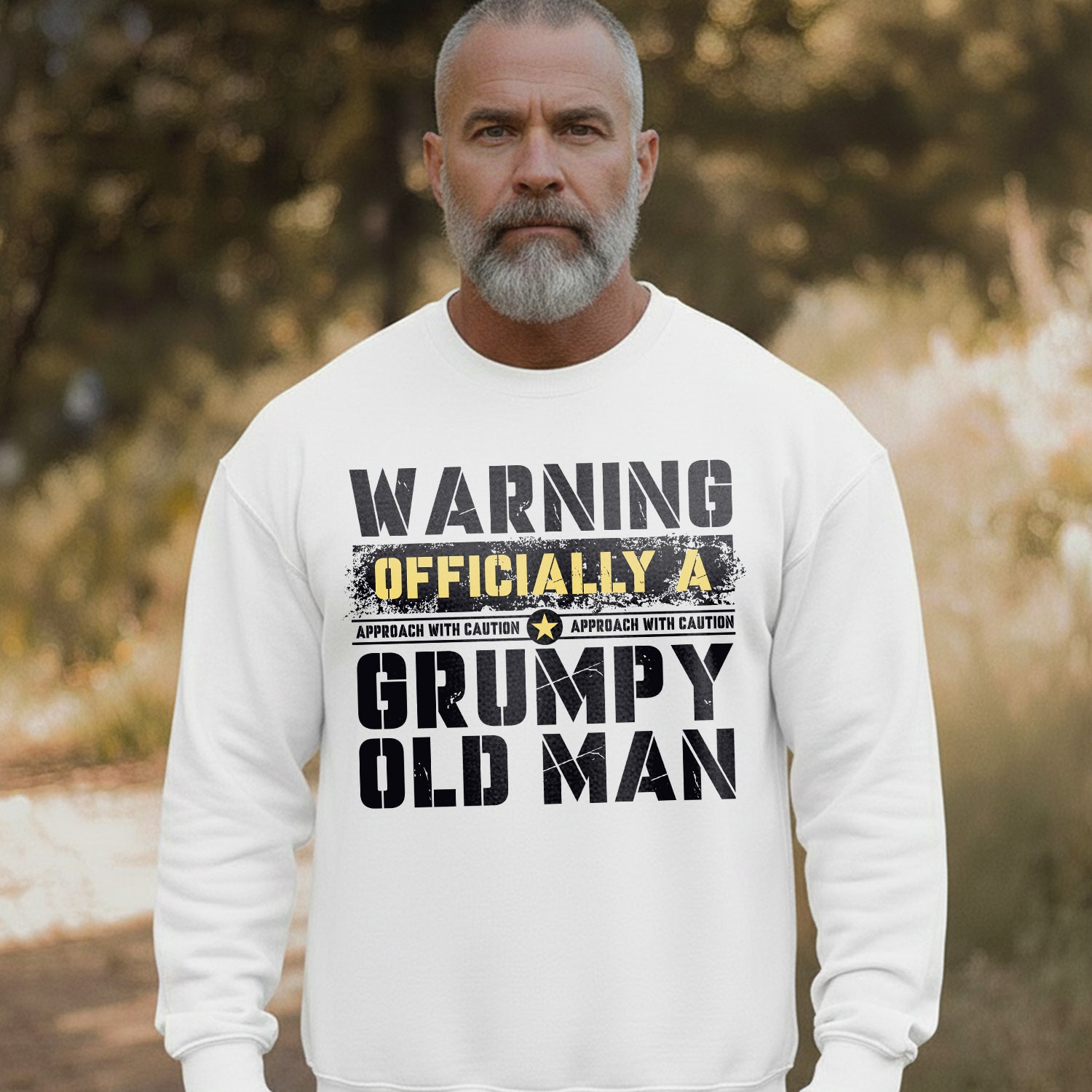 Warning Officially a Grumpy Old Man Sweatshirt