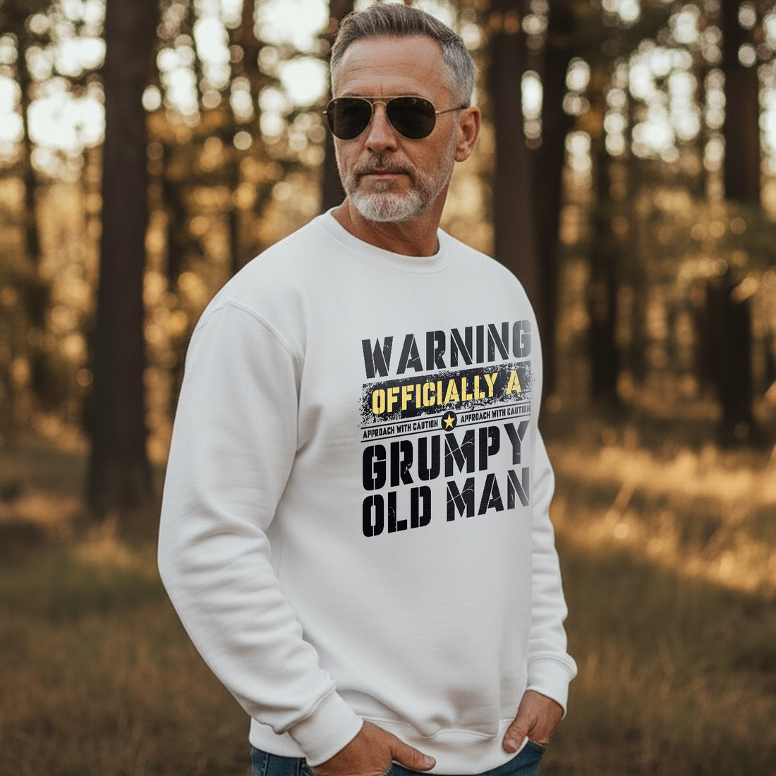 Warning Officially a Grumpy Old Man Sweatshirt