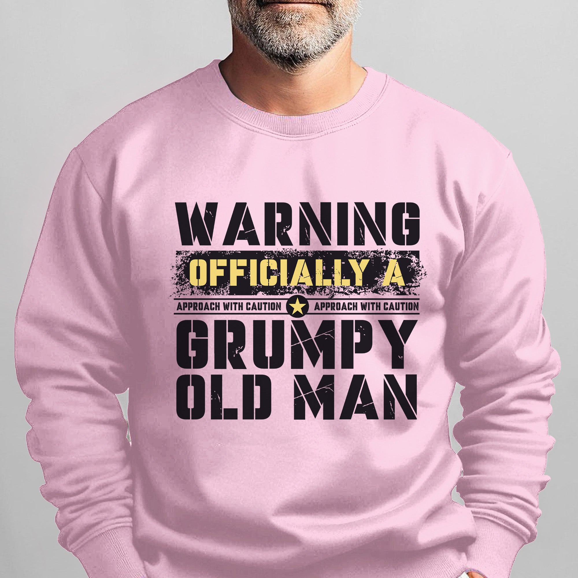 Warning Officially a Grumpy Old Man Approach With Caution Veteran Military Patriotic Sweatshirt
