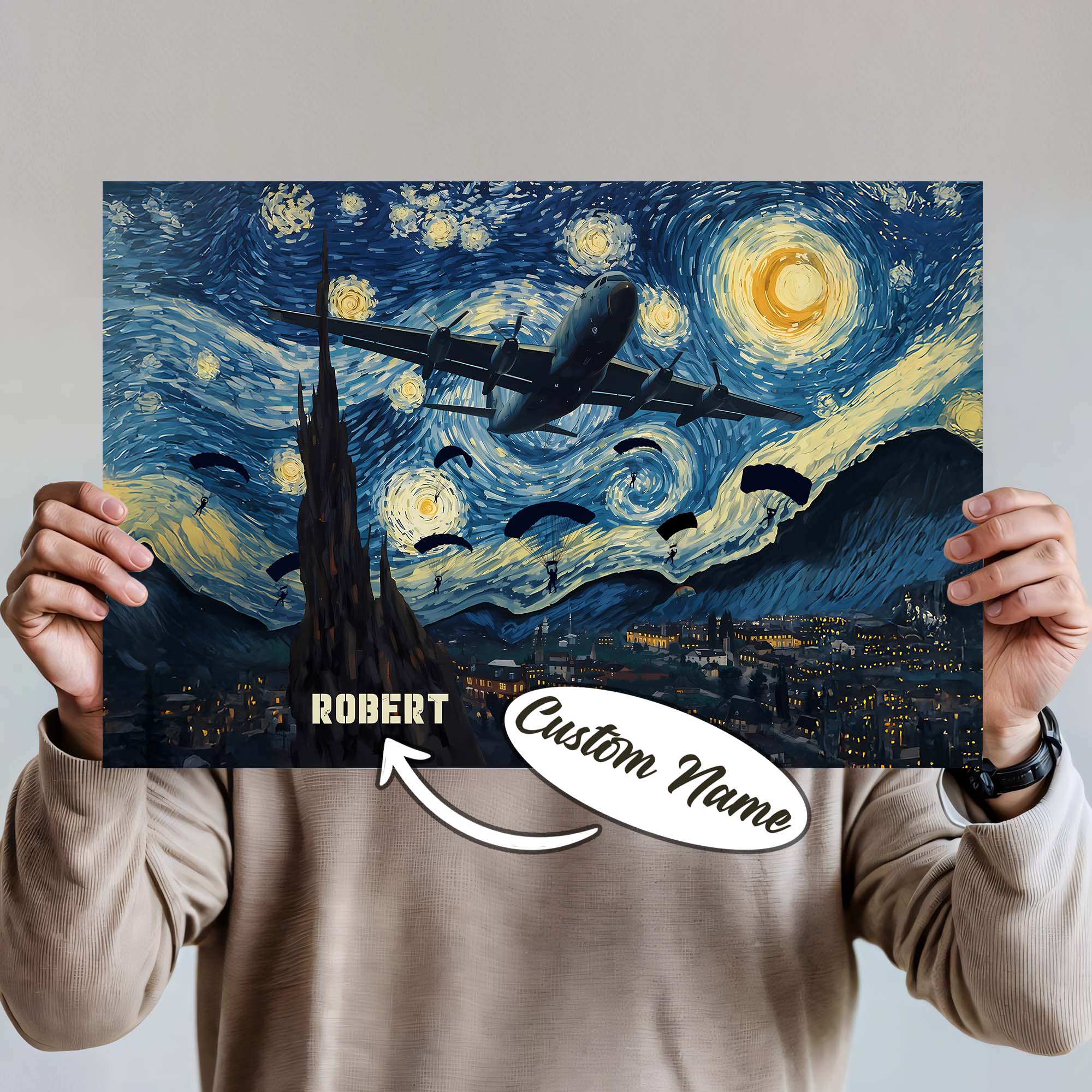 Airborne Soldier Veteran Canvas