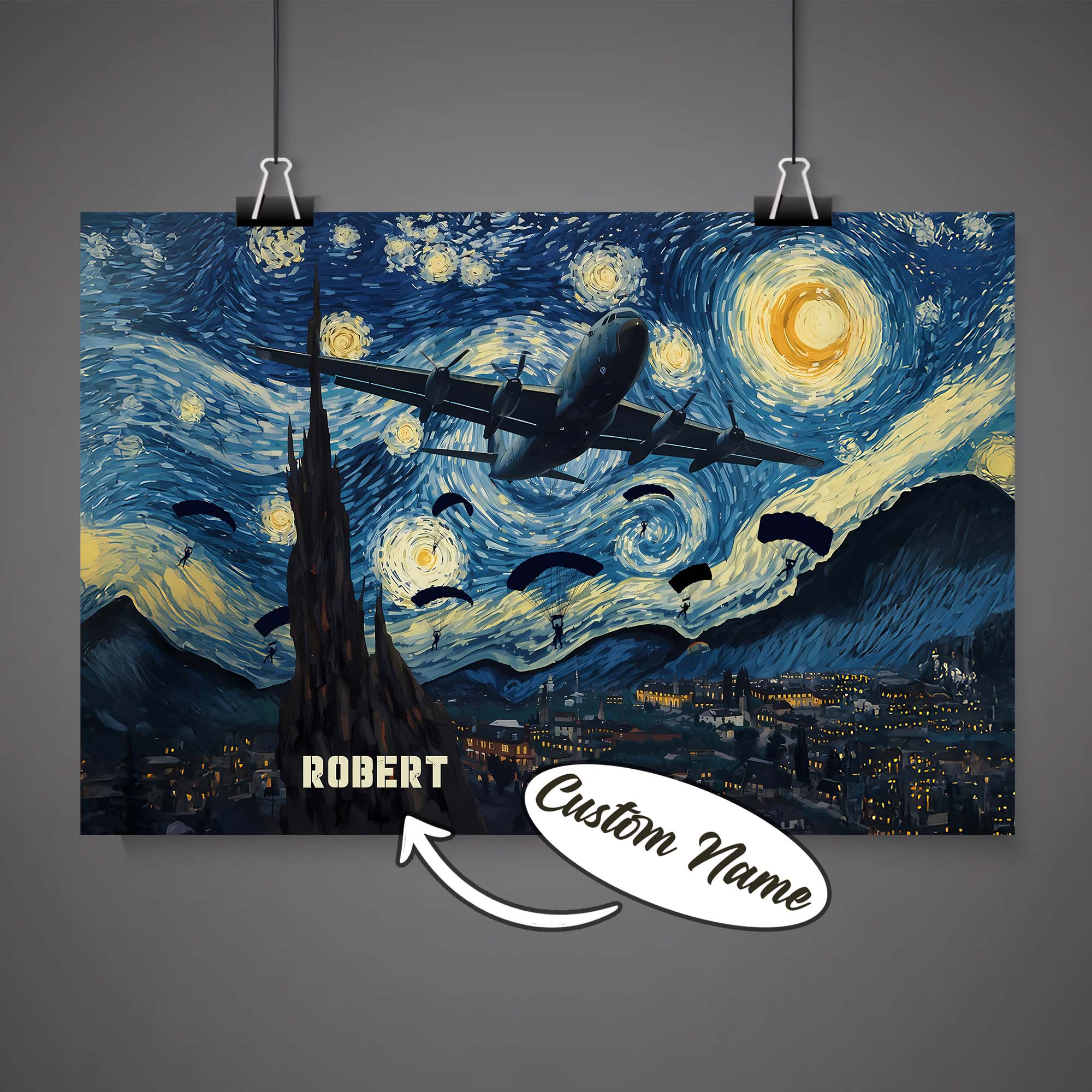 Airborne Soldier Veteran Canvas