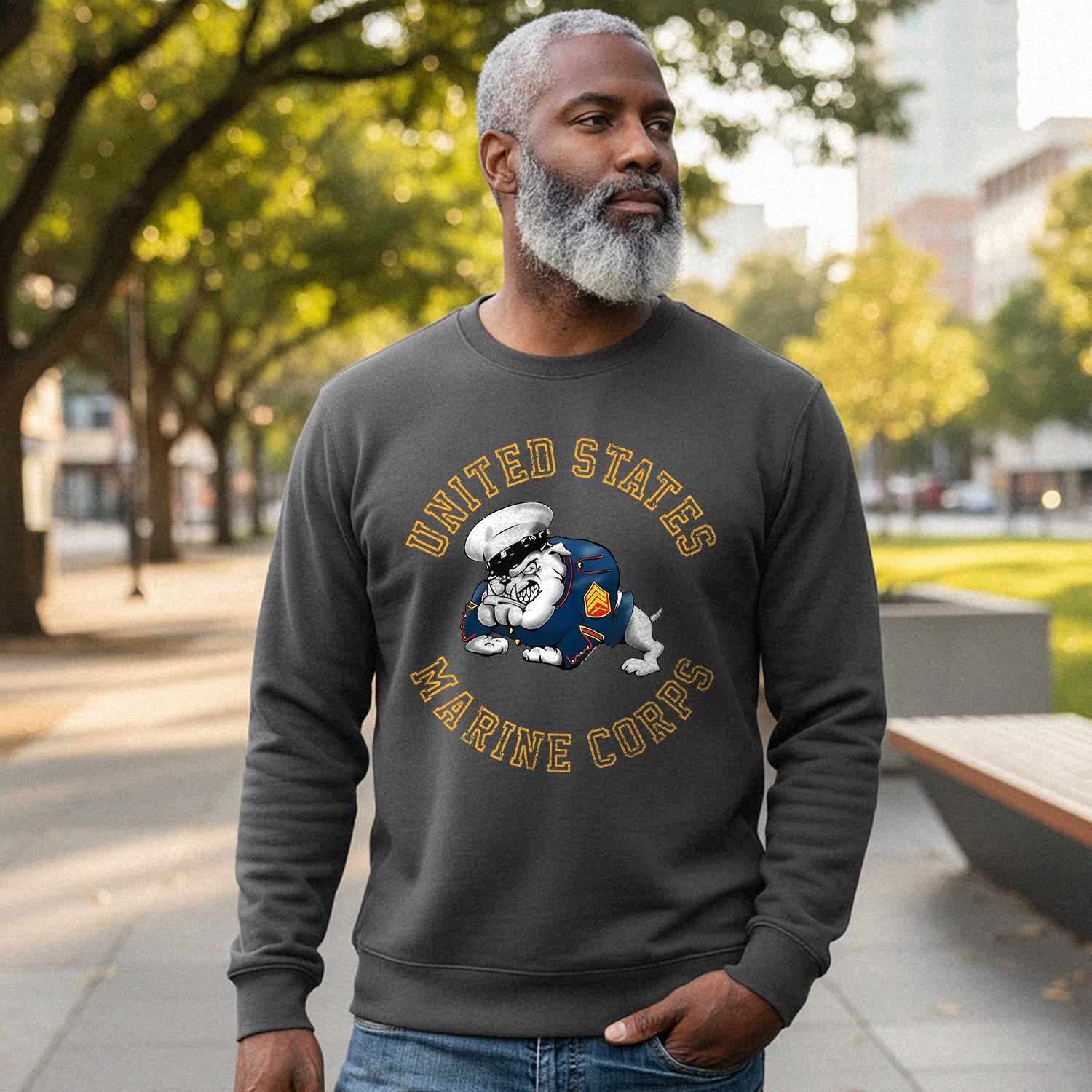 Bulldog United States Marine Corps USMC Sweatshirt