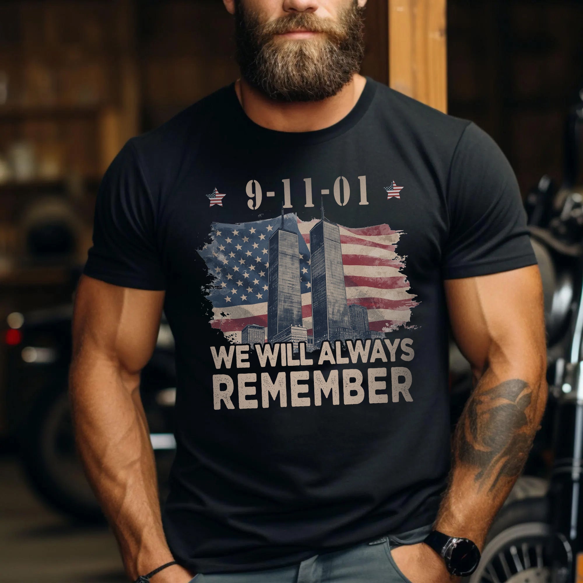 We Will Always Remember Proud US Military Veteran Patriotic Remembrance T-Shirt